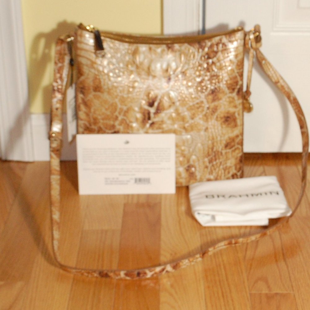 NWT Brahmin Katie Camel Safari Melbourne Crossbody